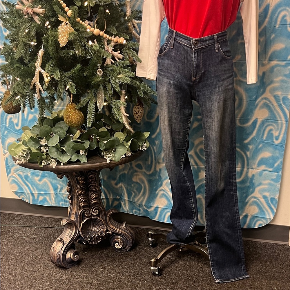 AG Adriano Goldschmied Dark Blue Distressed Jeans